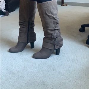 High heeled boots